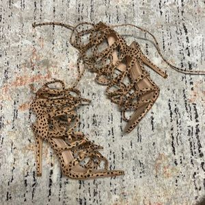 Cheetah Lace-Up Heels